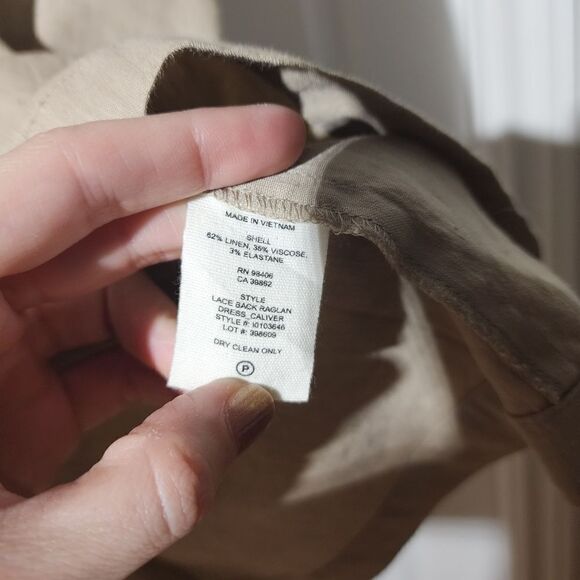 THEORY linen blend lace back dress - Picture 5 of 5